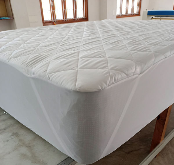 Picture for category Three Layer Quilted Bed Pad:  Waterproof Fitted with 2" Anchor Band