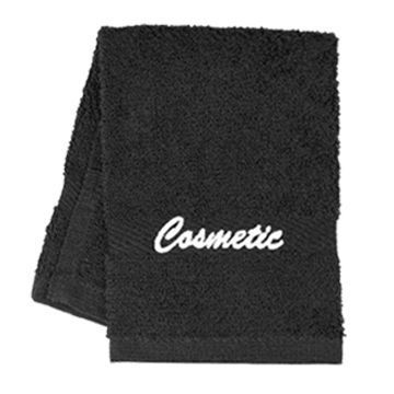 Picture of MAGIC 12X12 1.25 LBS WITH EMBROIDERED "COSMETIC" TOWEL WASHCLOTH BLACK